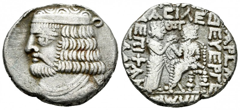 Imperio Parto. Vardanes II. Tetradracma-Tetradrachm. 55-58 d.C. (Sellwood-69). 1...