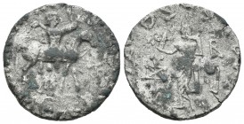 Indoescitas. Azes II. Dracma-Drachm. 35 a.C. Ag. 8,61 g. Oxidaciones. BC. Est...15,00.