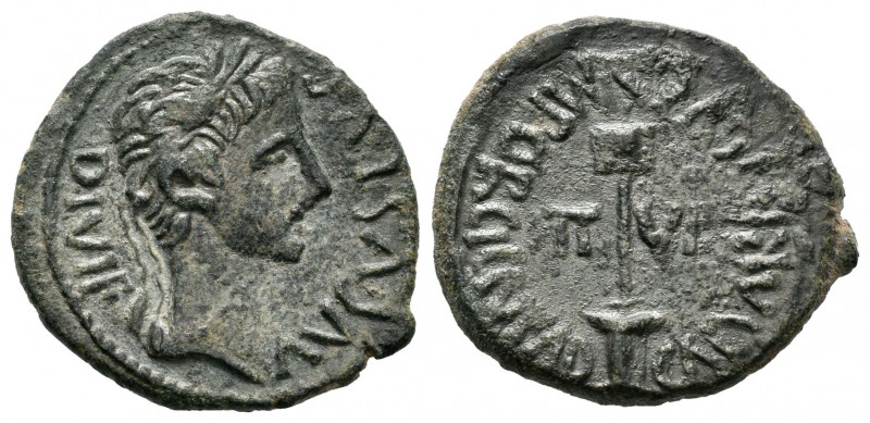 Caesar Augusta. Semis. 27 a.C.-14 d.C. Zaragoza. (Abh-334). (Acip-3039). Anv.: C...