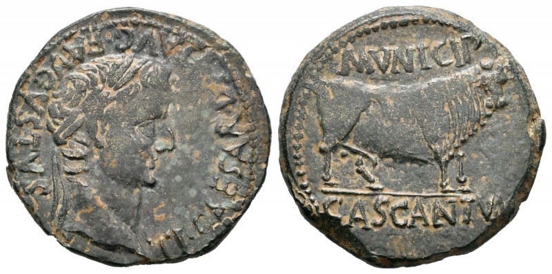 Cascantum. As. 14-36 d.C. Cascante (Navarra). (Abh-691). (Acip-3157). Ae. 10,95 ...