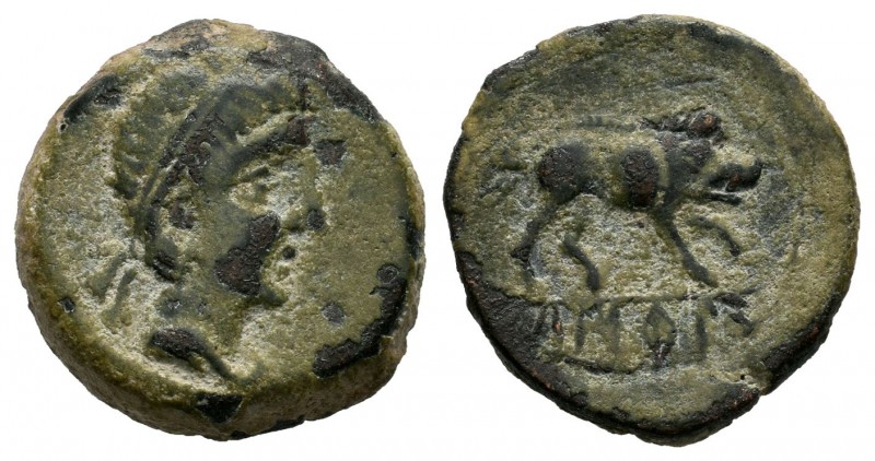 Kastilo-Castulo. Cuadrante. 180 a.C. Cazlona (Jaén). (Abh-733). (Acip-2108). (C-...