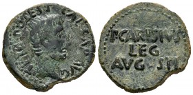 Emerita Augusta. As. 27 a.C. Mérida (Badajoz). (Abh-989). Anv.: Cabeza de Augusto a derecha alrededor CAESAR AVG TRIB POTEST. Rev.: Leyenda en tres lí...