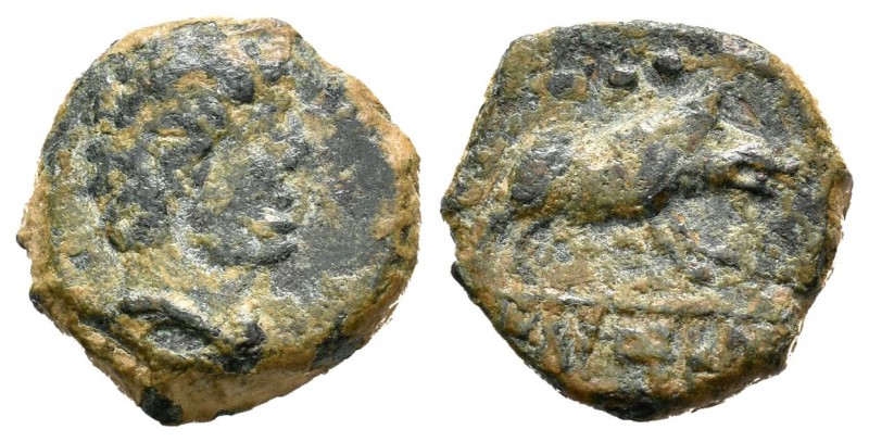 Ikalkusken. Cuadrante. 120-20 a.C. Zona sureste de la Península. (Abh-1420). (Ac...