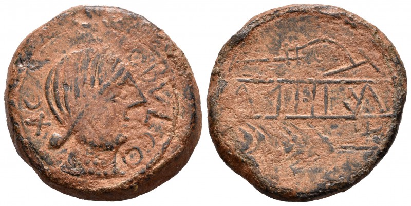 Obulco. As. 220-20 a.C. Porcuna (Jaén). (Abh-1805). (Acip-2220). (C-42). Anv.: C...