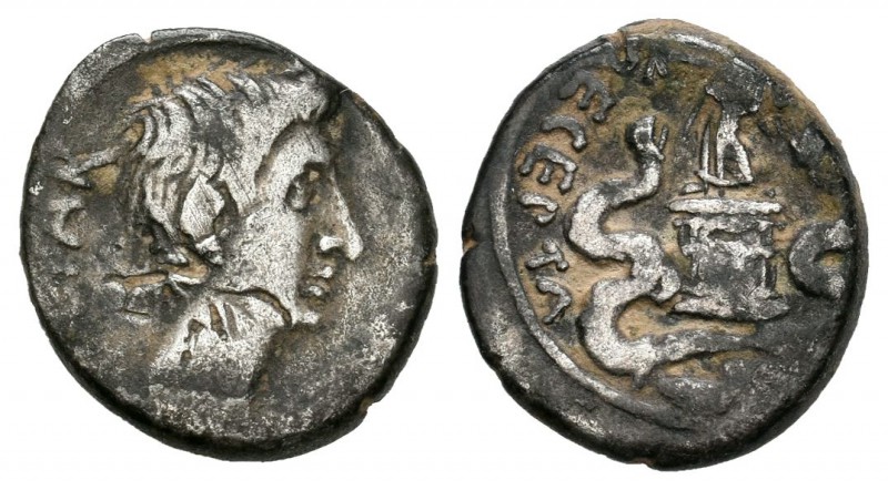 Augusto. Quinario-Quinarius. 29-28 a.C. ¿Roma?. (Spink-1568). (Ric-276). Ag. 1,7...