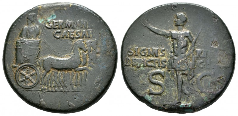 Germánico. Dupondio-Dupondius. 40-41 d.C. Roma. (Spink-1820). (Ric-57). Anv.: GE...