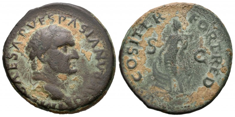 Vespasiano. As. Tarraco. (Spink-no cita). (Les Monedes de Vespasiá-As-3 página 1...
