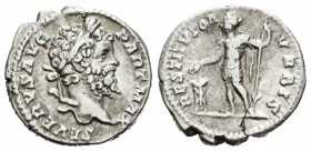 Septimio Severo. Denario-Denarius. 201 d.C. Roma. (Spink-6357). (Ric-167a). Rev.: RESTITVTOR VRBIS. Ag. 2,96 g. MBC-. Est...35,00.