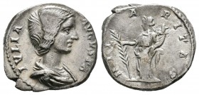 Julia Domna. Denario-Denarius. 198 d.C. Roma. (Spink-6556). (Ric-556). Rev.: HILARITAS. Ag. 3,04 g. MBC. Est...35,00.