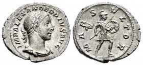 Alejandro Severo. Denario-Denarius. 232 d.C. Roma. (Spink-7882). (Ric-246). Rev.: MARS VLTOR. Marte avanzando a derecha con lanza y escudo. Ag. 3,31 g...
