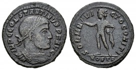 Constantino I. Follis. 312 d.C. Ostia. (Ric-89). Rev.: SOL INVICTO COMITI. Ae. 4,16 g. MBC-. Est...15,00.