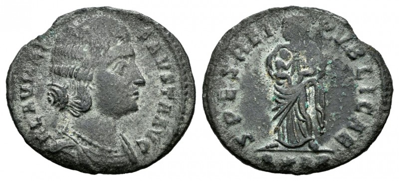 Fausta. Centenional. 326 d.C. Trier. (Spink-16560). (Ric-484). Rev.: SPES REIPVB...