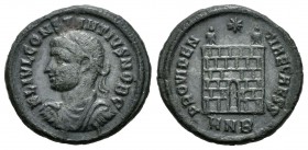 Constancio II. Centenional. 325-6 d.C. Nicomedia. (Spink-17648). (Ric-620). Ae. 2,87 g. MBC. Est...25,00.