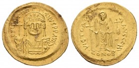 Justiniano I. Sólido-Solidus. 527-565 d.C. Constantinopla. (Sb-140). Au. 4,48 g. Oficina H. MBC+. Est...300,00.