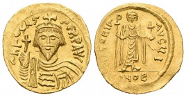 Focas. Sólido-Solidus. 607-609 d.C. Constantinopla. (Sb-620). Au. 4,43 g. Oficina I. EBC-. Est...350,00.