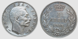 Serbia; 1 Dinar 1915, AR 23mm; 4,96gr