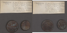 Antike: Lot 2 Stück, antike Münzen, unbestimmt, gekauft wie gesehen, keine spätere Reklamation möglich / Bought as viewed, no refund possible.
 [zzgl...