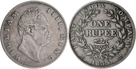 Indien: British East India Company, William IV. 1830-1837: Rupie 1835. KM# 450, um sehr schön.
 [differenzbesteuert]
