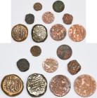 Indien: Lot 9 Münzen aus Alt-Indien (Prinzenstaaten) oder Umgebung, nicht näher bestimmt. Gekauft wie gesehen / bought as viewed.
 [differenzbesteuer...