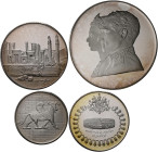 Iran: Muhammad Reza Pahlavi Shah 1941-1979: 5 Münzen mit den Nominalen 25 / 50 / 75 / 100 und 200 Rials SH 1350 = 1971 aus der Serie 2500 Years Persia...