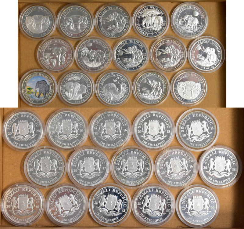 Somalia: African Wildlife: 15 x 100 Shillings 2010 - 2021 aus der beliebten Seri...
