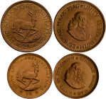 Südafrika: 1 Rand 1971, KM# 63, Friedberg 12. 3,99 g, 917/1000 Gold, 2 Rand 1966, KM# 64, Friedberg 11. 7,99 g, 917/1000 Gold. Beide vorzüglich, Lot 2...