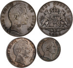 Bayern: Ludwig I. 1825-1848: Doppelgulden 1846 (Zwey Gulden), AKS 77, Jaeger 63. Kratzer, kleiner Randfehler, sehr schön+. Dabei noch 1 Gulden 1840, A...