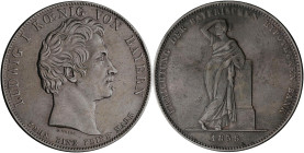 Bayern: Ludwig I. 1825-1848: Taler 1835 (Geschichtstaler), Bayerische Hypotheken Bank, AKS 133, Jaeger 48, Davenport 574, kleine Kratzer, sehr schön-v...