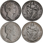 Bayern: Ludwig II. 1864-1886: Taler o.J. (1865, Madonnentaler) sowie 1870. AKS 176. Beide sehr schön. Lot 2 Münzen.
 [differenzbesteuert]