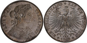Frankfurt am Main: Freie Stadt: Taler 1862 (Vereinstaler). AKS 10, Jaeger 42b. Gereinigt, feine Kratzer, sonst vorzüglich.
 [differenzbesteuert]