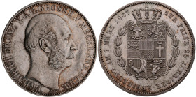 Mecklenburg-Schwerin: Friedrich Franz II. 1842-1883: Taler 1867 / Gedenktaler auf das 25. Regierungsjubiläum. AKS 55, Jaeger 59, Thun 215. Kleine Krat...