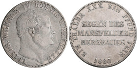 Preußen: Friedrich Wilhelm IV. 1840-1861: Taler 1860 A, Mansfelder Ausbeute, AKS 75, Jaeger 75, gereinigt, Kratzer, sehr schön.
 [differenzbesteuert]...