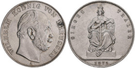 Preußen: Wilhelm I. 1861-1888: Taler 1871 (Siegestaler), auf den Sieg über Frankreich. AKS 118, Thun 272, Kahnt 390. Kleine Kratzer, sonst vorzüglich....