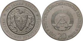 DDR: 20 Mark 1987, Stadtsiegel Berlin, Jaeger 1617, Stempelglanz.
 [differenzbesteuert]