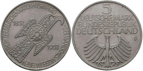 Bundesrepublik Deutschland 1948-2001: 5 DM 1952 D, Germanisches Museum, Jaeger 388. Winziger Kratzer, sonst vorzüglich.
 [differenzbesteuert]