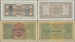 Afghanistan: Afghanistan Treasury, pair with 10 and 50 Afghanis SH1307 (1928 ND), P.8 (XF) and P.10a (aUNC). (2 pcs.)
 [differenzbesteuert]
