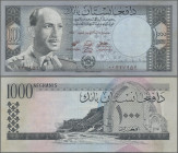 Afghanistan: Da Afghanistan Bank, 1.000 Afghanis SH1340 (1961 ND), P.42a with low serial # 00227959, very soft vertical bend at center and a few minor...