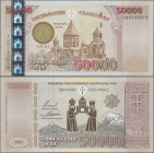 Armenia: Central Bank of the Republic of Armenia, 50.000 Dram 2001, Commemorating 1700 Years Christianity in Armenia (301-2001), P.48 in UNC condition...