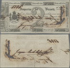 Brazil: Imperio do Brasil, 1 Mil Reis 1833, P.A151, small tears due to ink corrosion, taped on back, Condition: F. Rare!
 [differenzbesteuert]