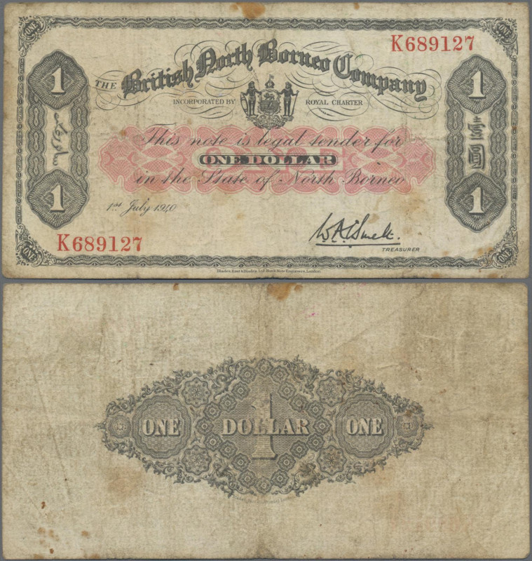 British North Borneo: The British North Borneo Company, 1 Dollar 1st July 1940, ...