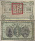 China: SZECHUAN PROVINCIAL BANK 100 Coppers, March 1924, P.S2808, slightly toned paper, unfolded and without other damages, but obviously cleaned and ...