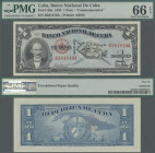 Cuba: Banco Nacional de Cuba, 1 Peso 1953, Commemorative Issue ”Centennial Birth of José Martí (1853-1953)”, P.86, PMG graded 66 Gem Uncirculated EPQ....
