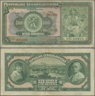 Czechoslovakia: Republika Československá 100 Korun 1920, P.17, still nice and intact with toned paper and several folds, Condition: F.
 [differenzbes...
