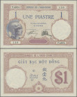 French Indochina: Banque de l'Indo-Chine, 1 Piastre ND(1921-31) with signatures: Simon & De la Chaume, P.48b in UNC condition.
 [differenzbesteuert]