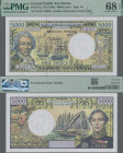 French Pacific Territories: Institut d'Émission d'Outre-Mer, 5.000 Francs ND(1992-2010) with signatures Severino, Redouin, Cornaille, P.3g, PMG graded...