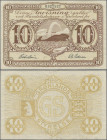 Greenland: Government of Greenland, 10 Kroner ND(1945), signatures Eske Brun & Ole Pedersen, P.16Aa, excellent condition with just two soft vertical f...