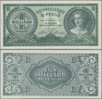 Hungary: Magyar Nemzeti Bank Egymilliard (1.000.000.000) B.-Pengő (=1.000.000.000.000.000.000.000 Pengő) 1946 unissued, but highest denomination ever ...