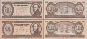 Hungary: Magyar Nemzeti Bank 5000 Forint 1990 + 1995, P.177a+d, in perfect condition Condition: UNC. (2 pcs.)
 [differenzbesteuert]