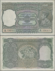 India: The Reserve Bank of India 100 Rupees ND(1943), place of issue: CALCUTTA and signature: C.D. Deshmukh, P.20e, tiny staple holes at left border, ...