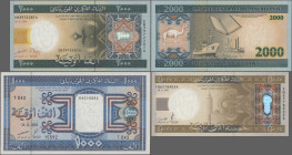 Mauritania: Banque Centrale de Mauritanie, huge lot with 14 banknotes, 1985-2012 series, with 2x 100, 2x 200, 2x 500 and 1.000 Ouguiya 1985-2002 (P.4c...